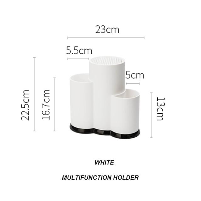 Multifunction Black / White Kitchen Utensils Holder