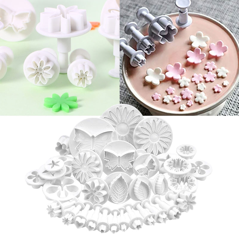 Flowers and Leaves Cake Decoration Molds Set