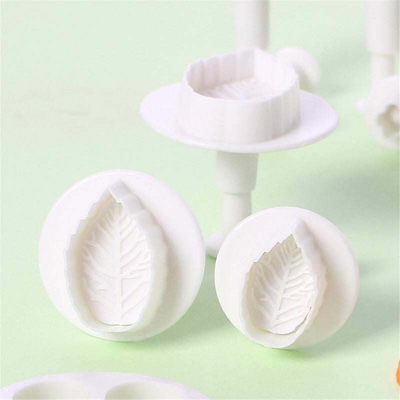 Flowers and Leaves Cake Decoration Molds Set