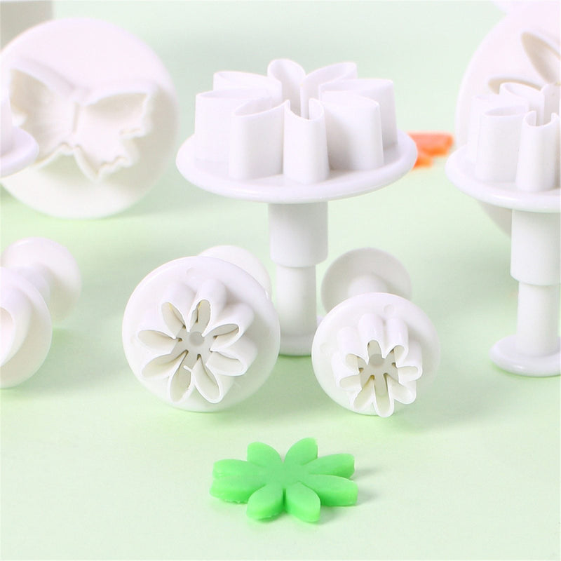 Flowers and Leaves Cake Decoration Molds Set