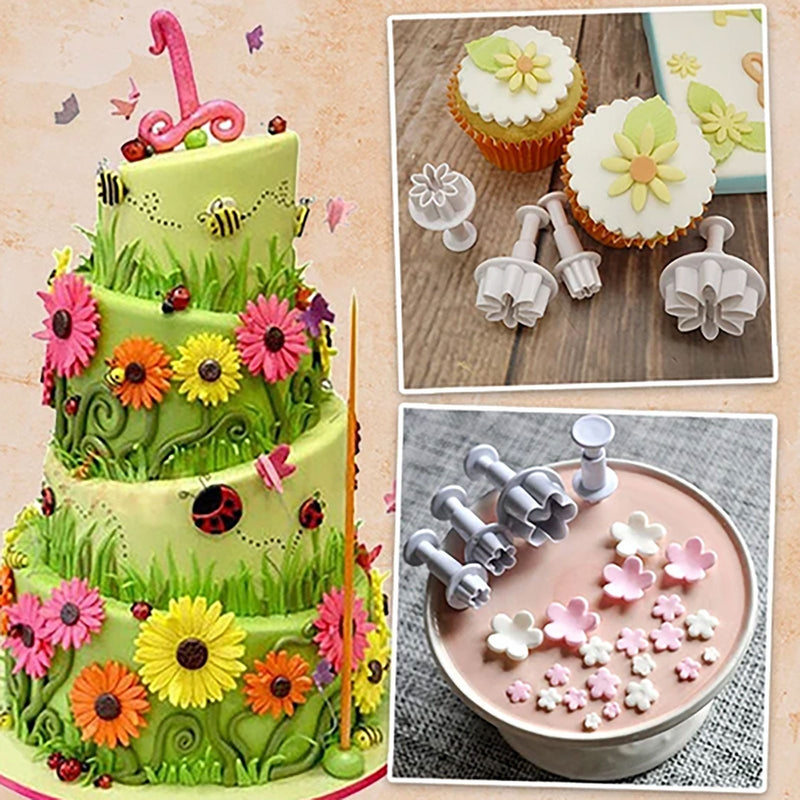 Flowers and Leaves Cake Decoration Molds Set